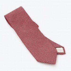 Brooks Brothers 346 Red Silk Tie Geometric Holiday Preppy Classic Christmas